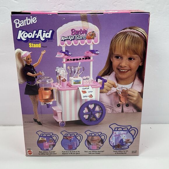Barbie Kool Aid Soft Drink Stand Playset Mattel 1997 Item No 17397 NRFB NIB - Picture 4 of 12
